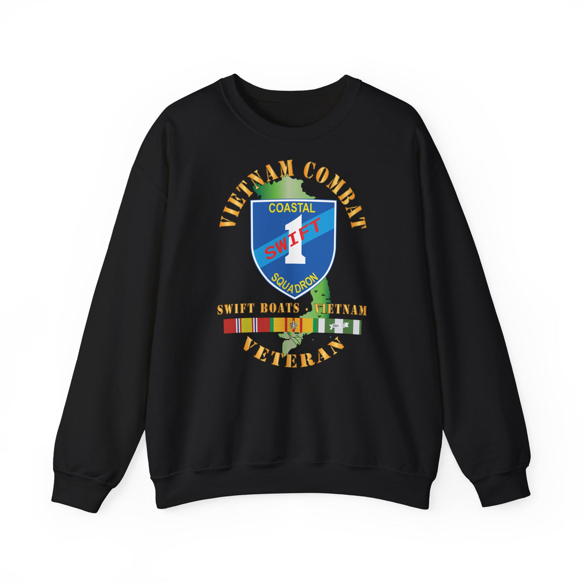 Unisex Heavy Blend™ Crewneck Sweatshirt - Coastal Squadron One (Blue) - SSI -Swift Boats - Vietnam w VN SVC X 300