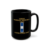 Black Mug (11oz, 15oz) - Navy - Chief Warrant Officer 3 - CW03