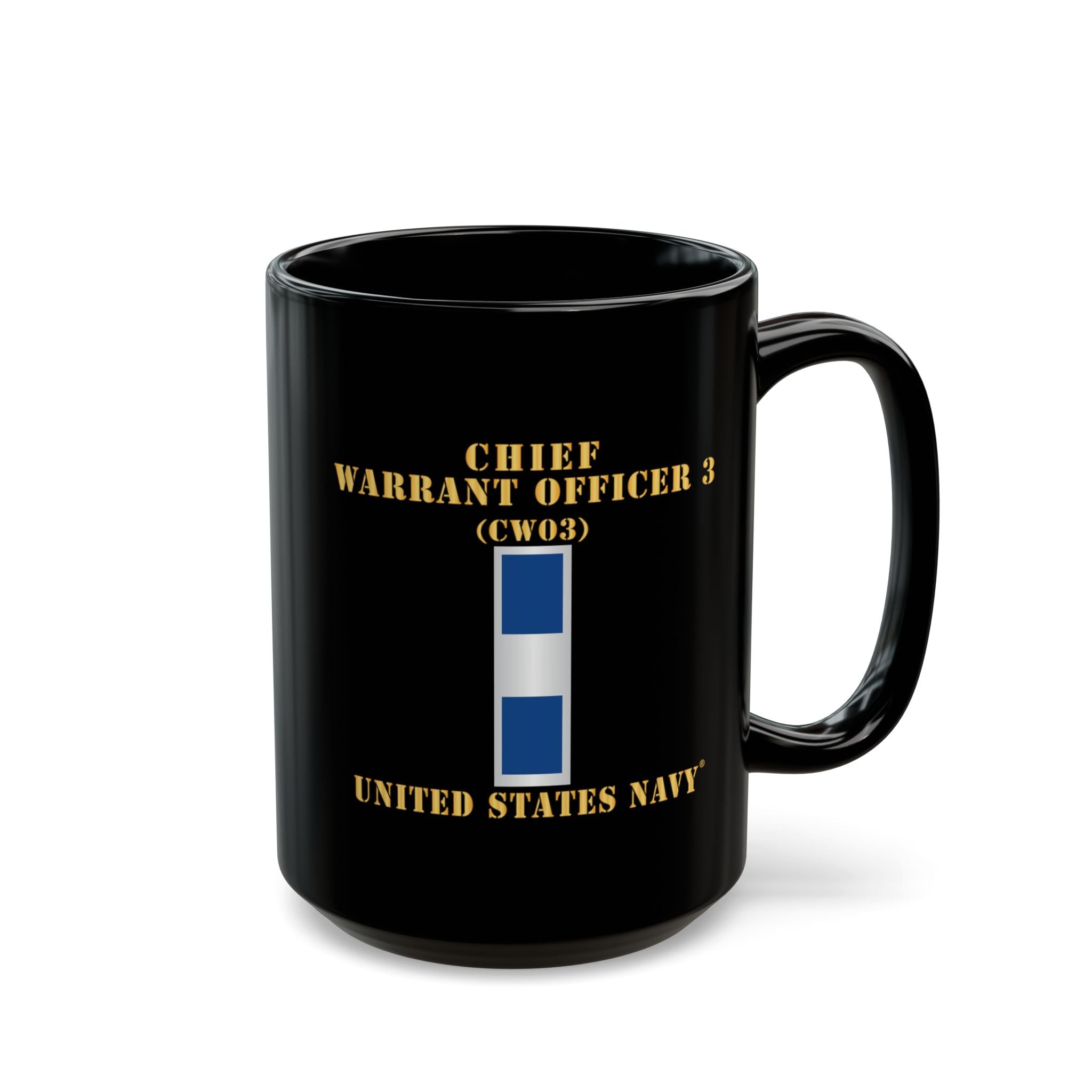 Black Mug (11oz, 15oz) - Navy - Chief Warrant Officer 3 - CW03
