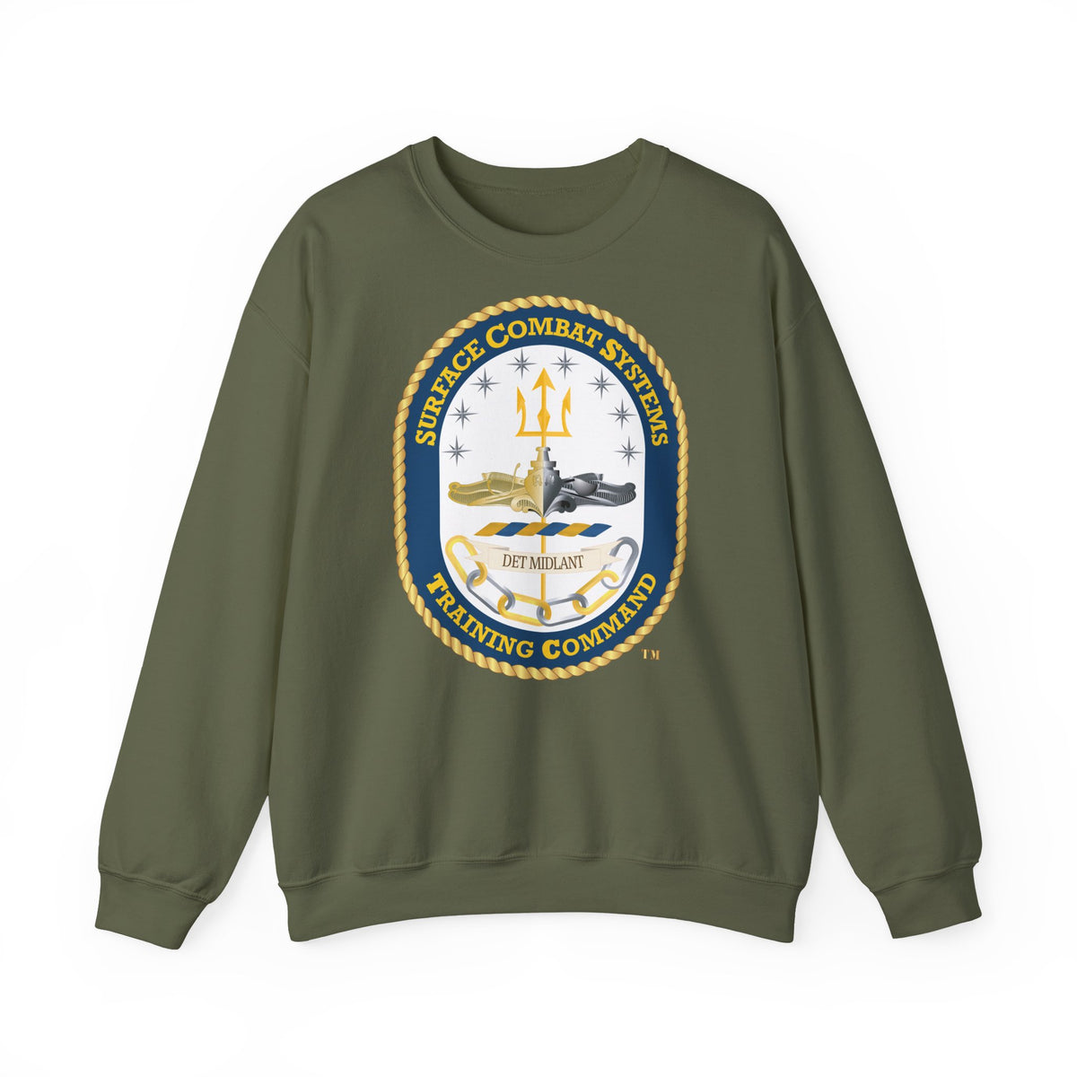 Unisex Heavy Blend™ Crewneck Sweatshirt - Navy - Surface Combat Systems Training Command - DET MIDLANT wo Txt X 300
