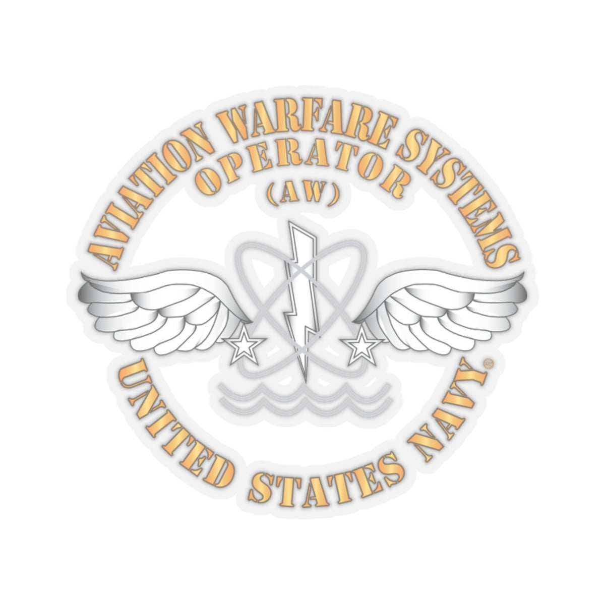 Kiss-Cut Stickers - Navy - Rate - Aviation Warfare Systems Operator (AW)