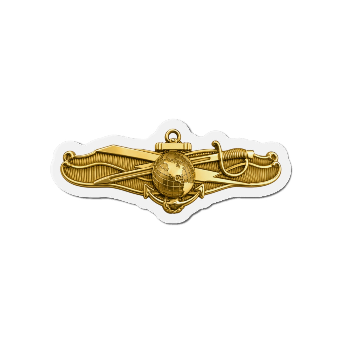 Die-Cut Magnet - Navy - Badge - Information Warfare wo txt - Officer - 3D - Enhanced