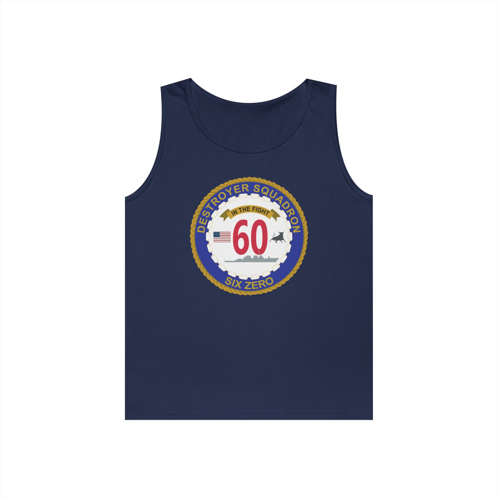 Unisex Heavy Cotton Tank Top - Navy - Destroyer Squadron 60 wo txt