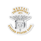 Die-Cut Magnet - Navy - Rate - Dental Technician (DT)