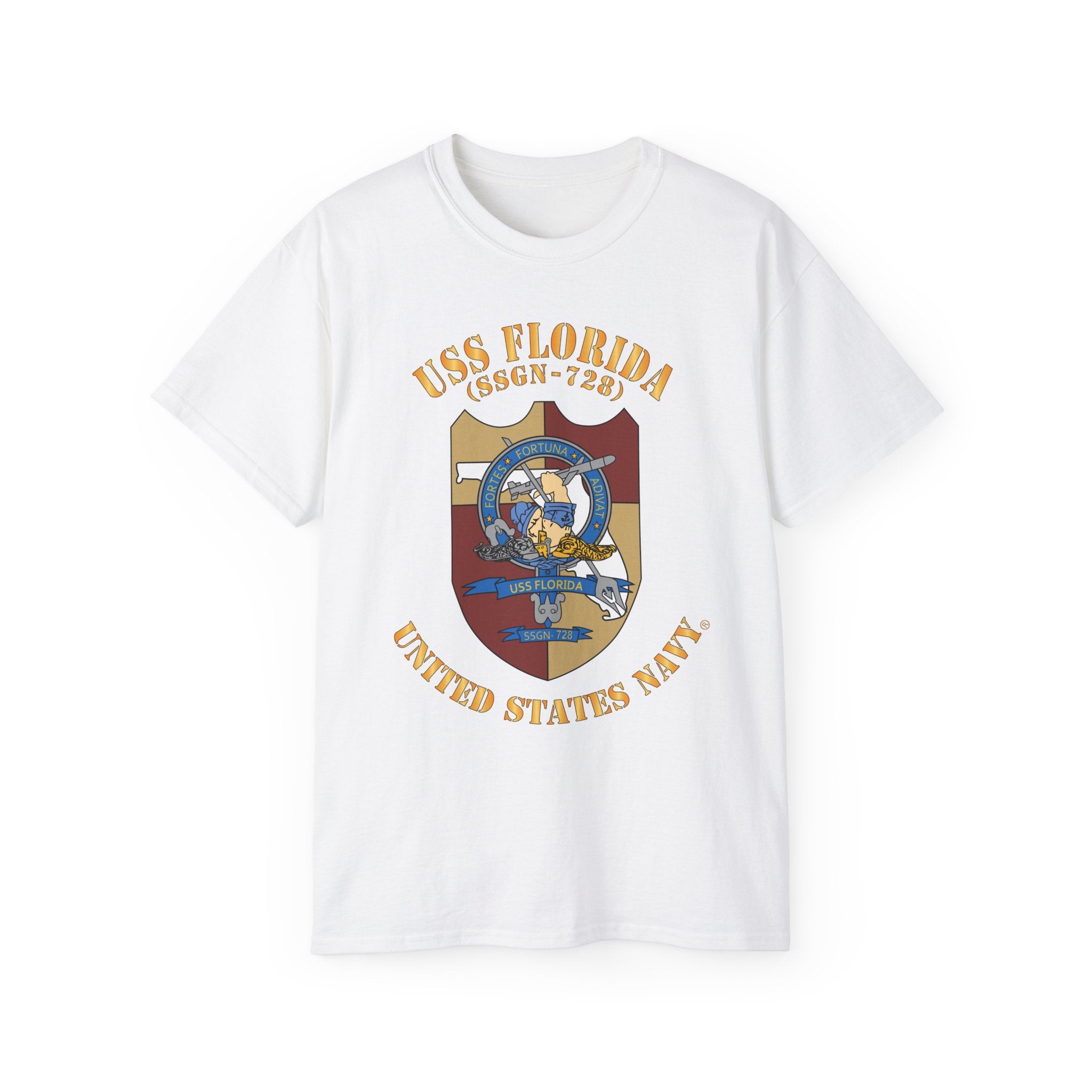 Unisex Ultra Cotton T-Shirt - Navy - USS Florida (SSGN-728)