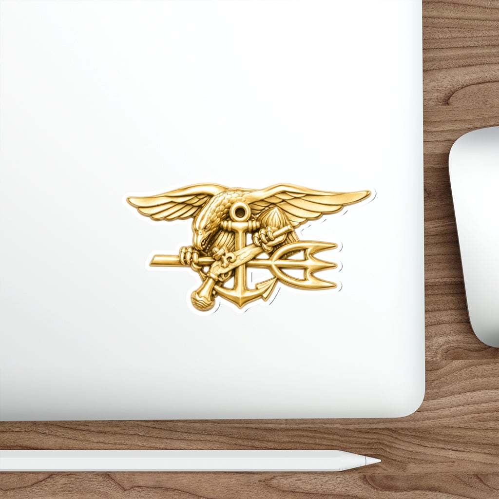 Die-Cut Vinyl Sticker - Navy - Badge - Special Warfare insignia wo txt - 3D - Enhanced