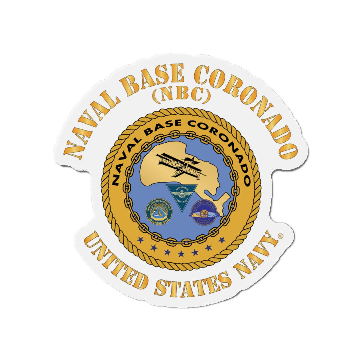 Die-Cut Magnet - Navy - Naval Base Coronado(NBC)