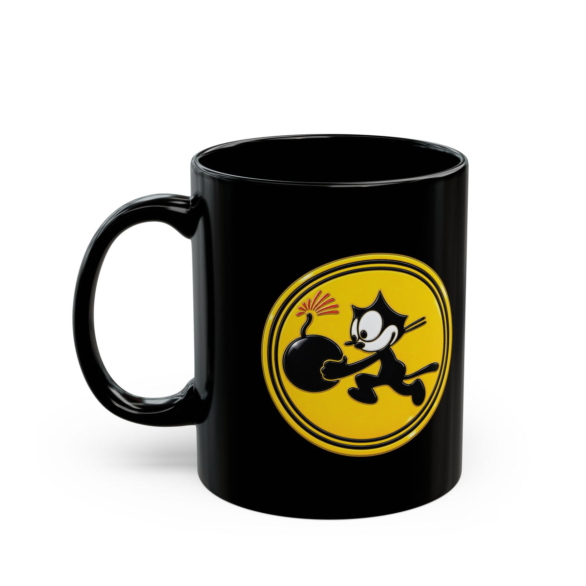Black Mug (11oz, 15oz) - NAVY - VF - 3 - WWII Felix Insignia - 3D - Enhanced