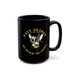 Black Mug (11oz, 15oz) - Navy - Navy SeaBee - w Wrench and Hammer X 300