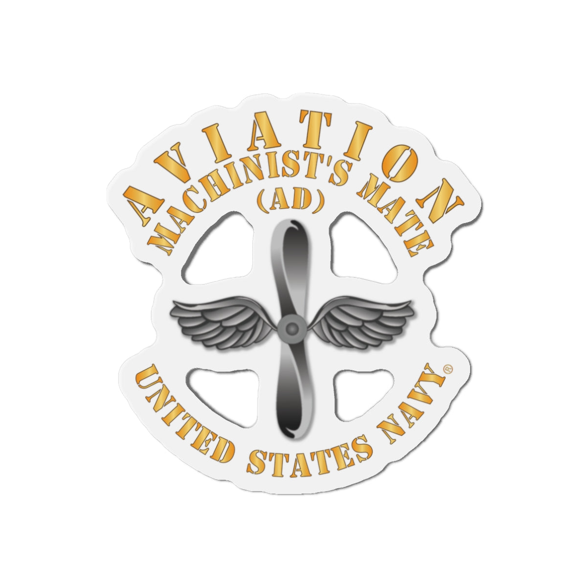 Die-Cut Magnet - Navy - Rate - Aviation Machinist's Mate (AD)