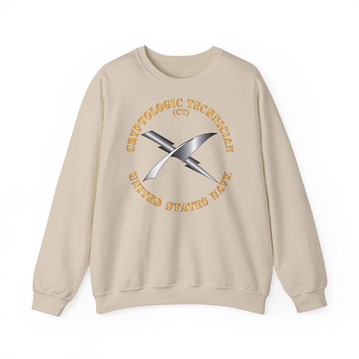 Unisex Heavy Blend™ Crewneck Sweatshirt - Navy - Rate - Cryptologic Technician (CT)
