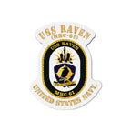 Die-Cut Magnet - Navy - USS Raven (MHC-61)
