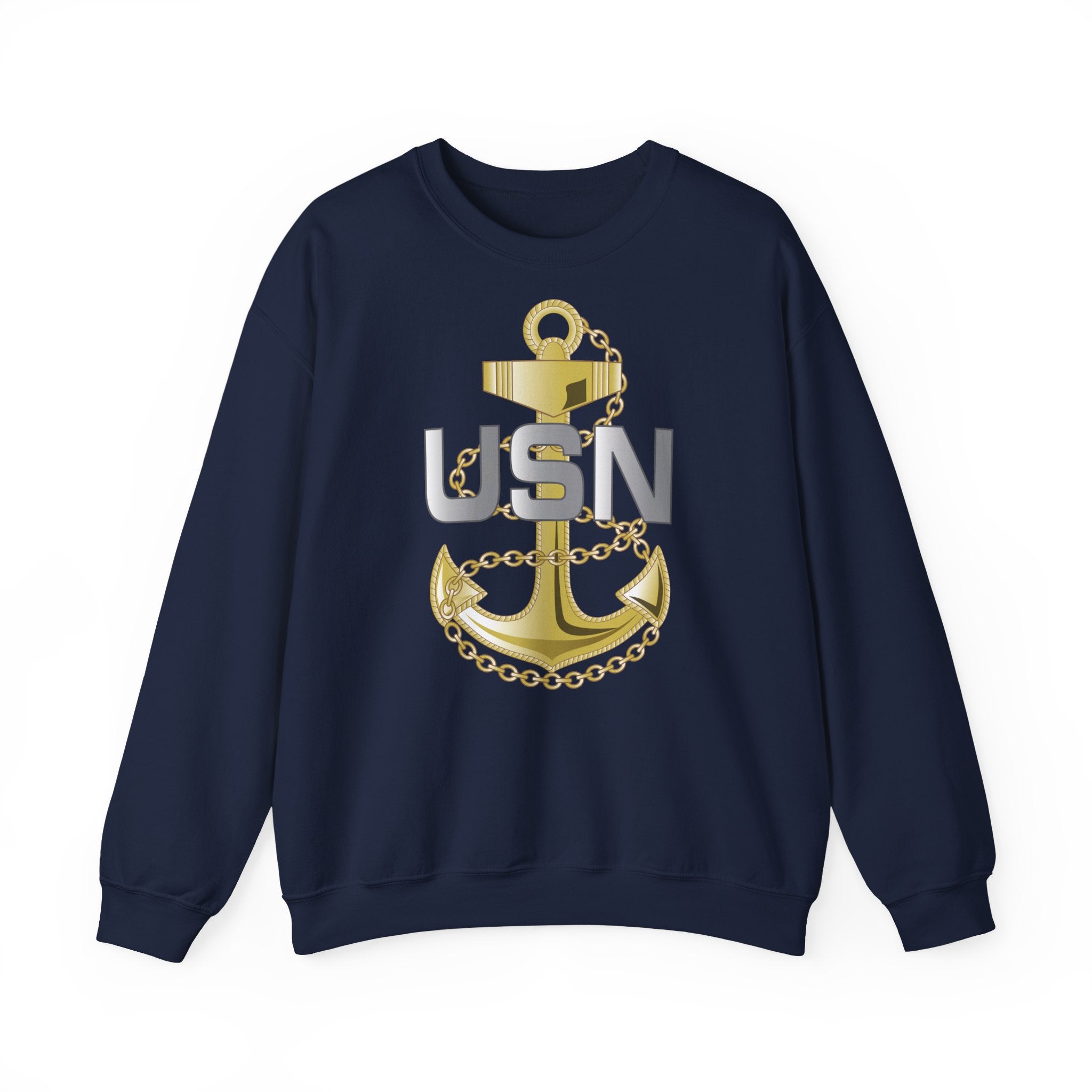 Unisex Heavy Blend™ Crewneck Sweatshirt - Navy - Fouled Anchor wo txt