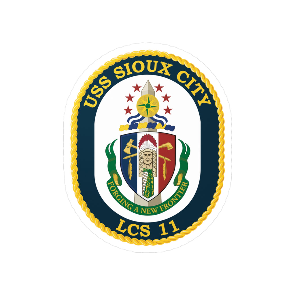 Kiss-Cut Vinyl Decal - Navy - USS Sioux City (LCS-11) wo Txt