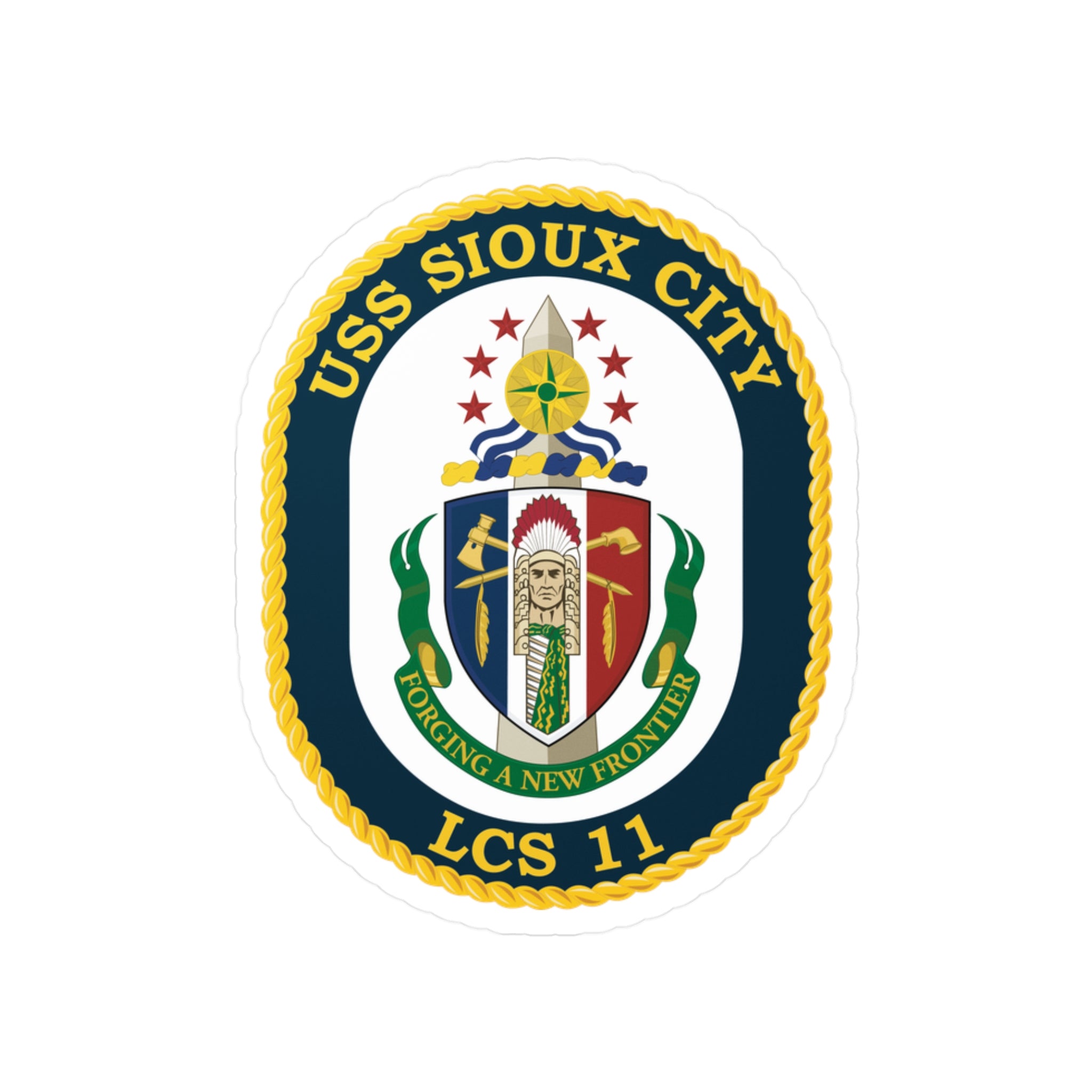 Kiss-Cut Vinyl Decal - Navy - USS Sioux City (LCS-11) wo Txt