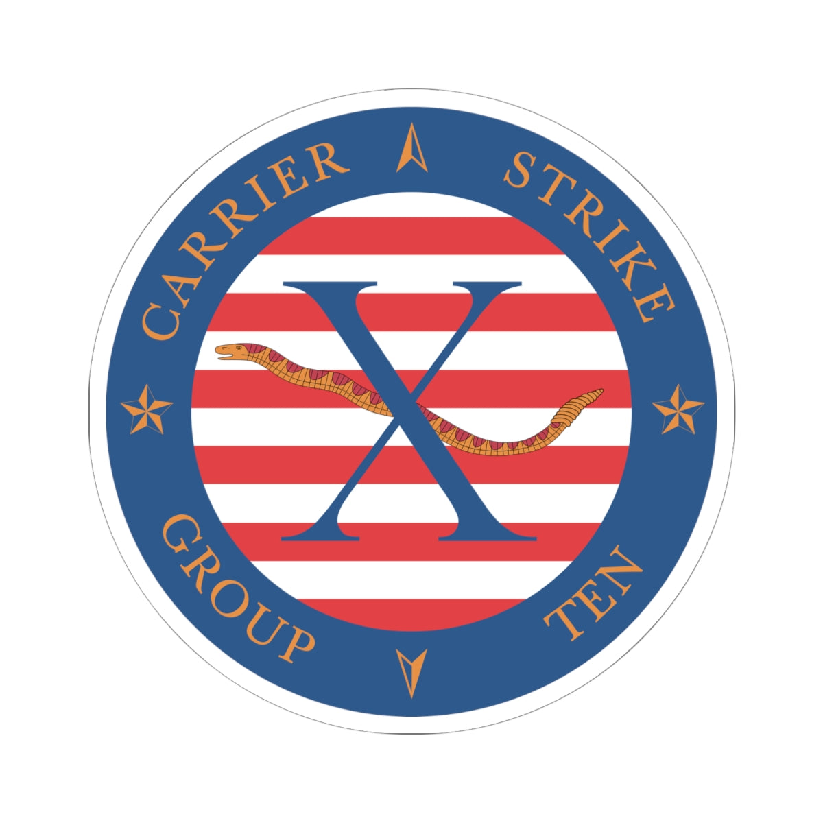 Kiss-Cut Stickers - Navy - Carrier Strike Group 10 (CSG-10) wo Txt