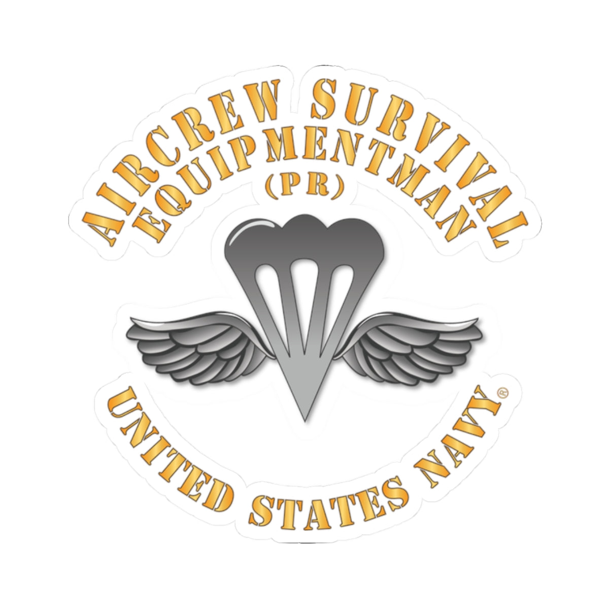 Kiss-Cut Stickers - Navy - Rate - Aircrew Survival Equipmentman (PR)