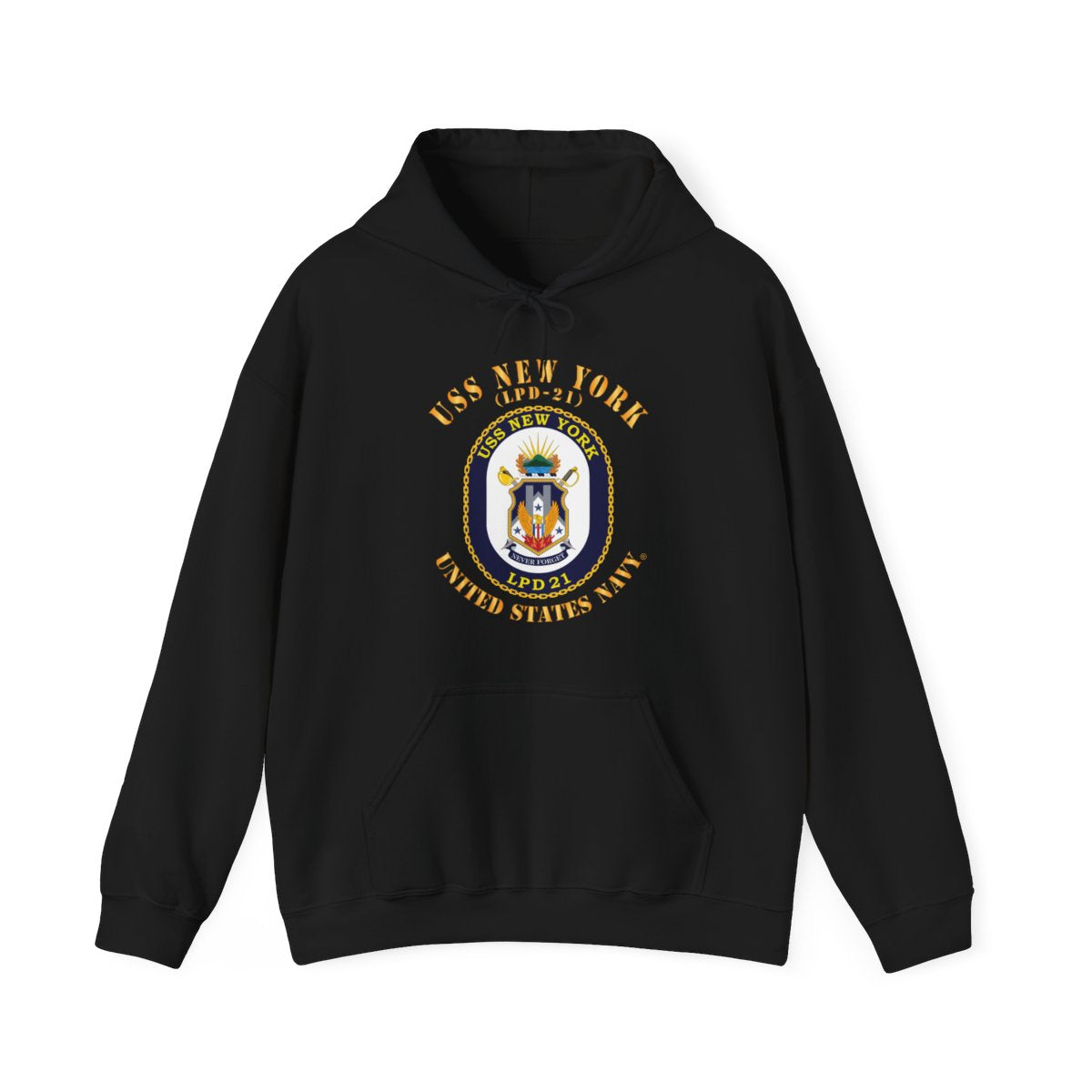 Unisex Heavy Blend™ Hoodies - Navy - USS New York (LPD-21) X 300
