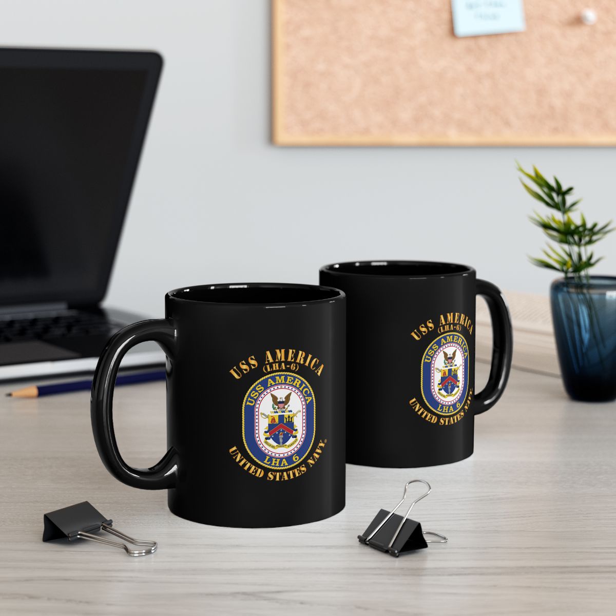 Black Mug (11oz, 15oz) - Navy - Navy - USS America (LHA-6)
