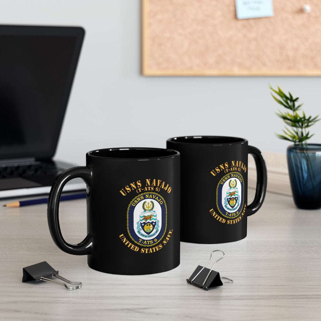 Black Mug (11oz, 15oz) - Navy - USNS Navajo (T-ATS 6)