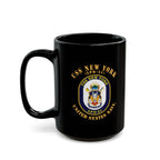 Black Mug (11oz, 15oz) - Navy - USS New York (LPD-21) X 300