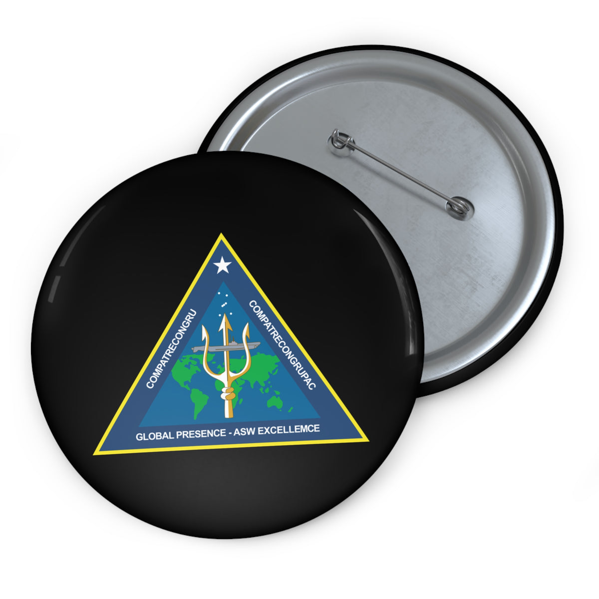 Custom Pin Button - Navy - Commander, Patrol and Reconnaissance Group - CPRG wo Txt X 300