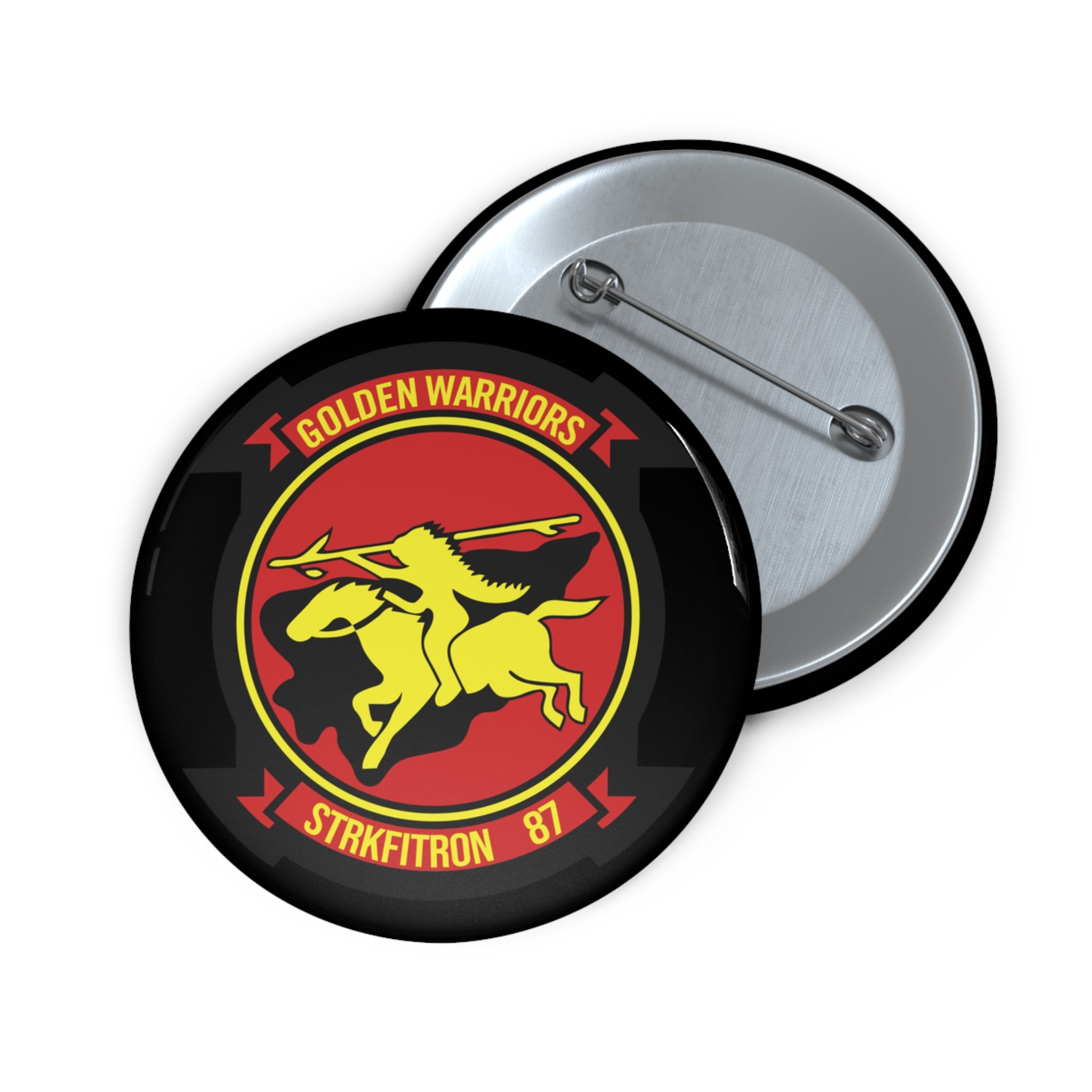 Custom Pin Button - Navy - Strike Fighter Squadron 87 (VFA-87) wo txt