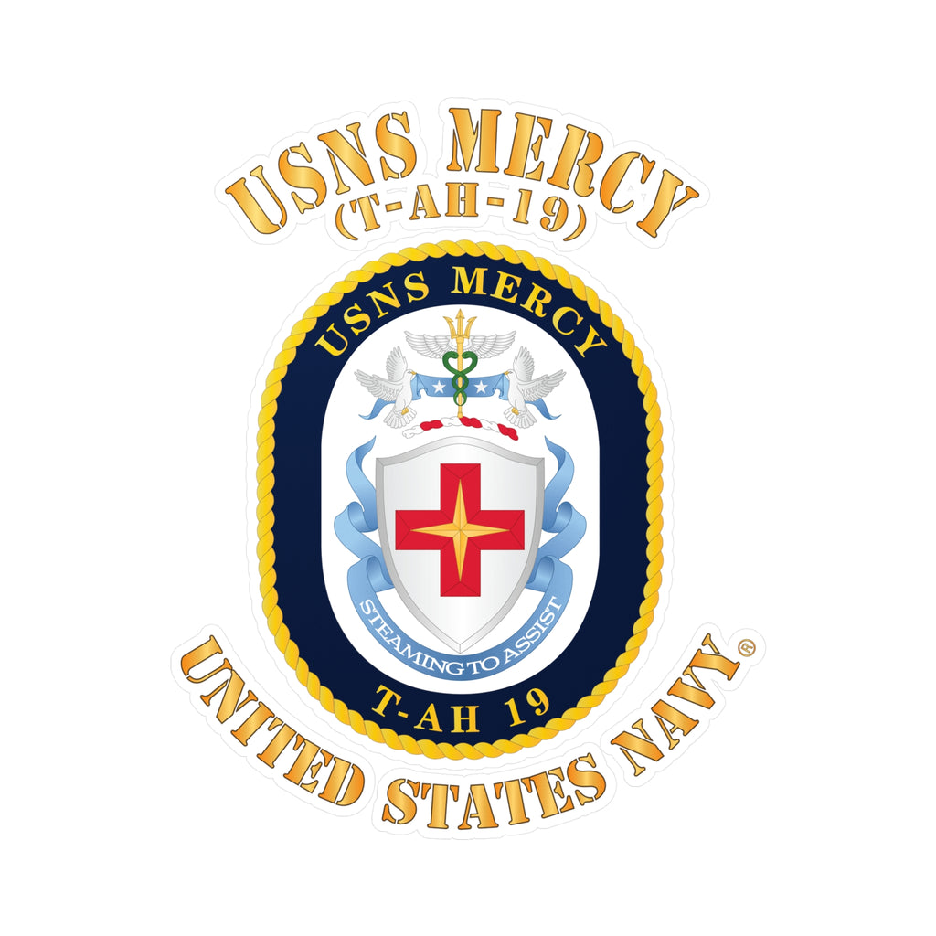 Kiss-Cut Vinyl Decal - Navy - USNS Mercy (T-AH-19)