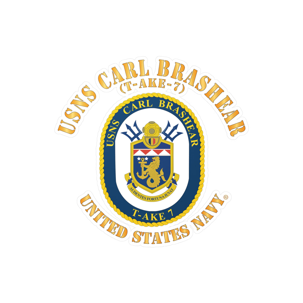 Kiss-Cut Vinyl Decal - Navy - USNS Carl Brashear (T-AKE 7) wo txt
