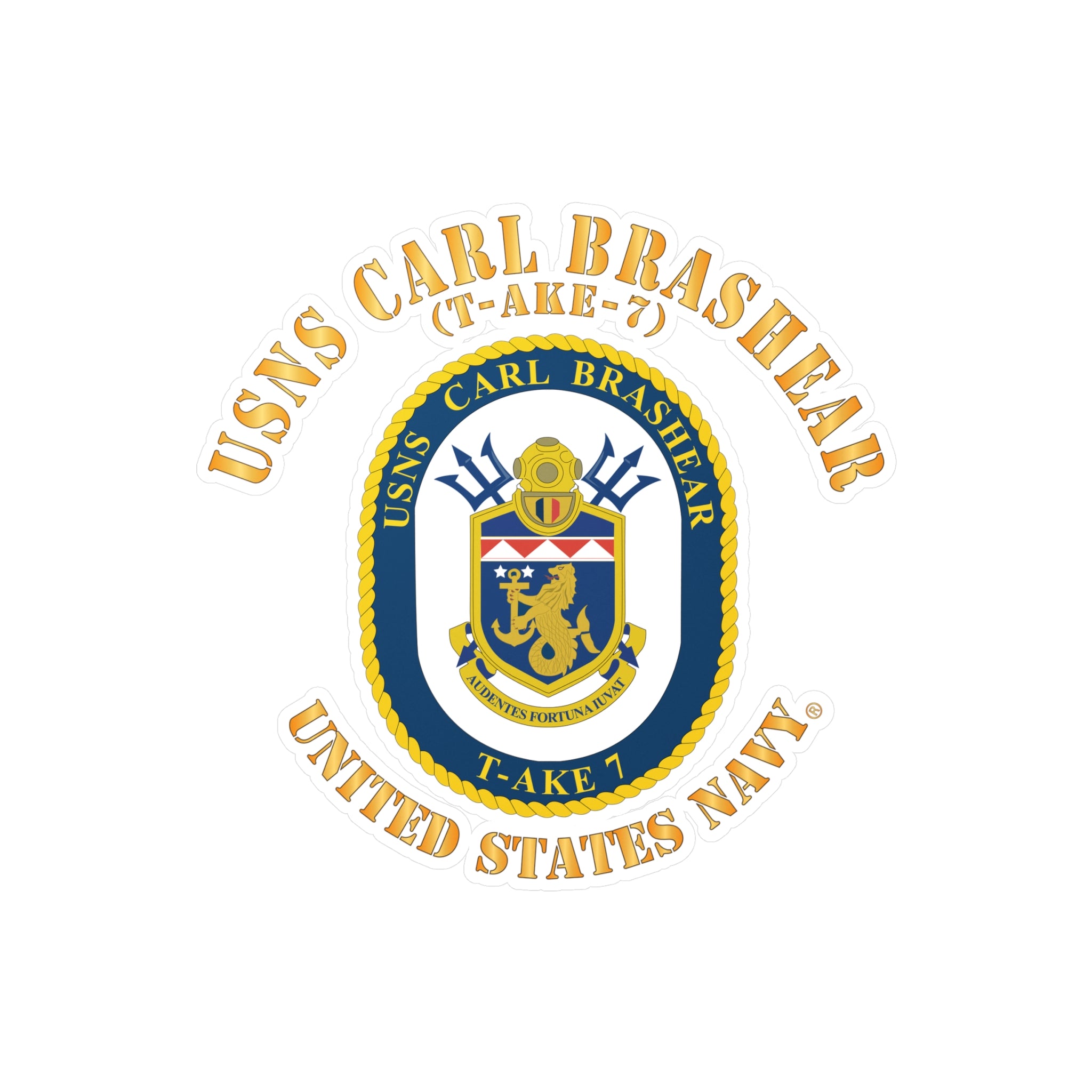 Kiss-Cut Vinyl Decal - Navy - USNS Carl Brashear (T-AKE 7)