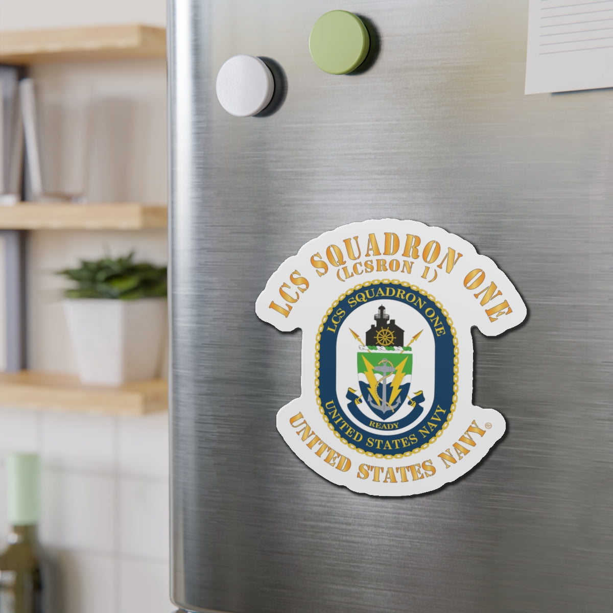 Die-Cut Magnet - Navy - LCS Squadron One (LCSRON 1)