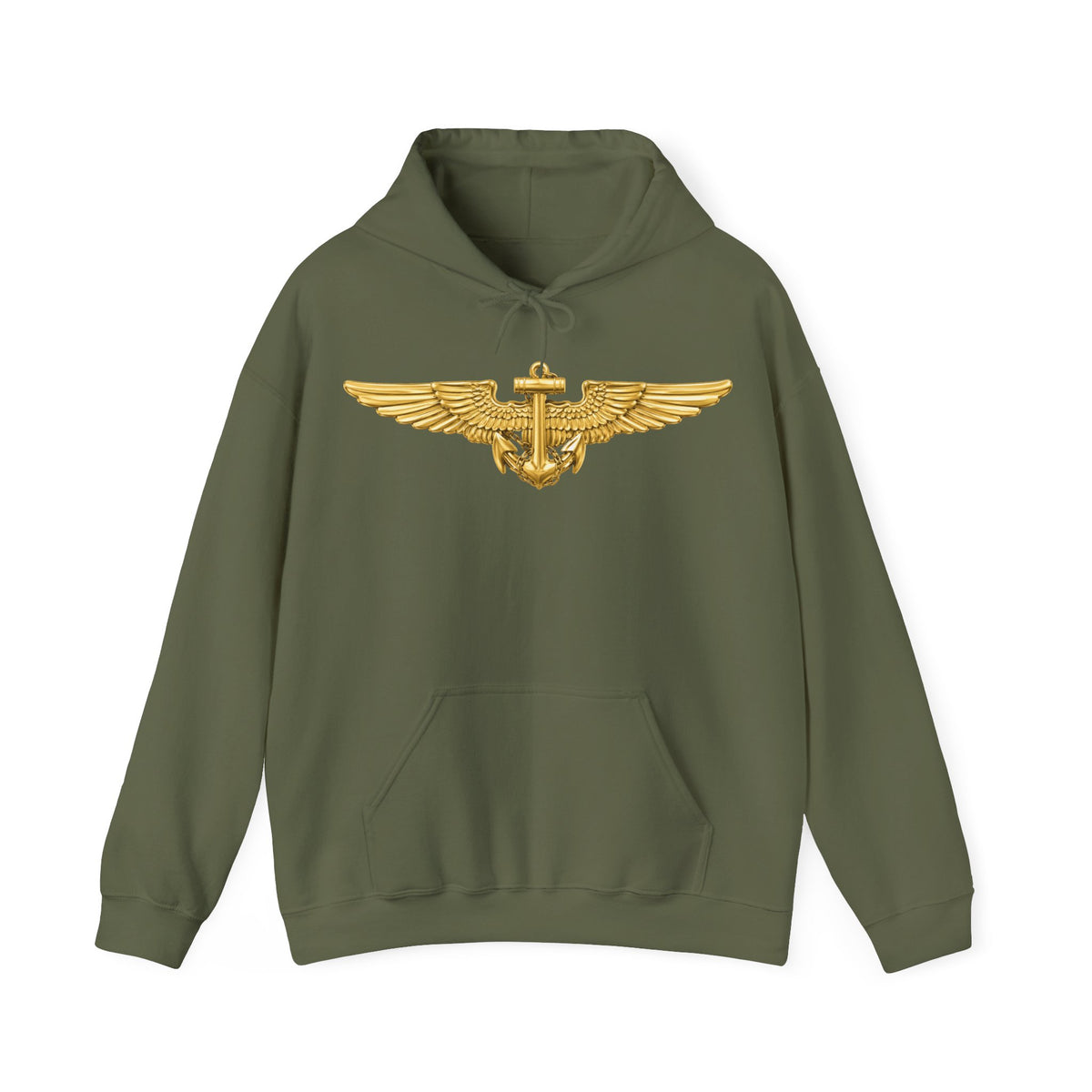 Unisex Heavy Blend™ Hoodies - Navy - Badge - Naval Aviator Wings wo txt - 3D - Enhanced