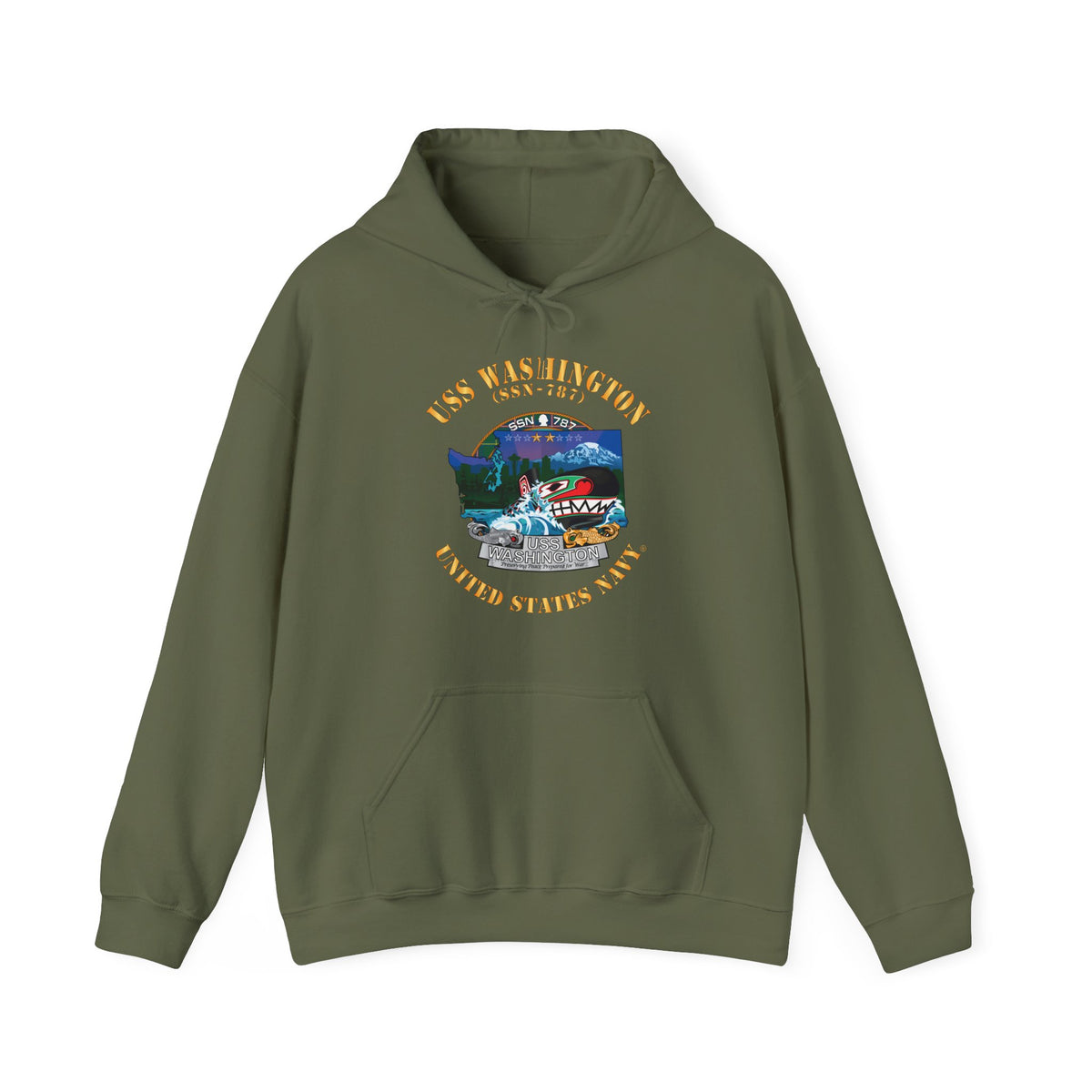 Unisex Heavy Blend™ Hoodies - Navy - USS Washington (SSN-787) X 300