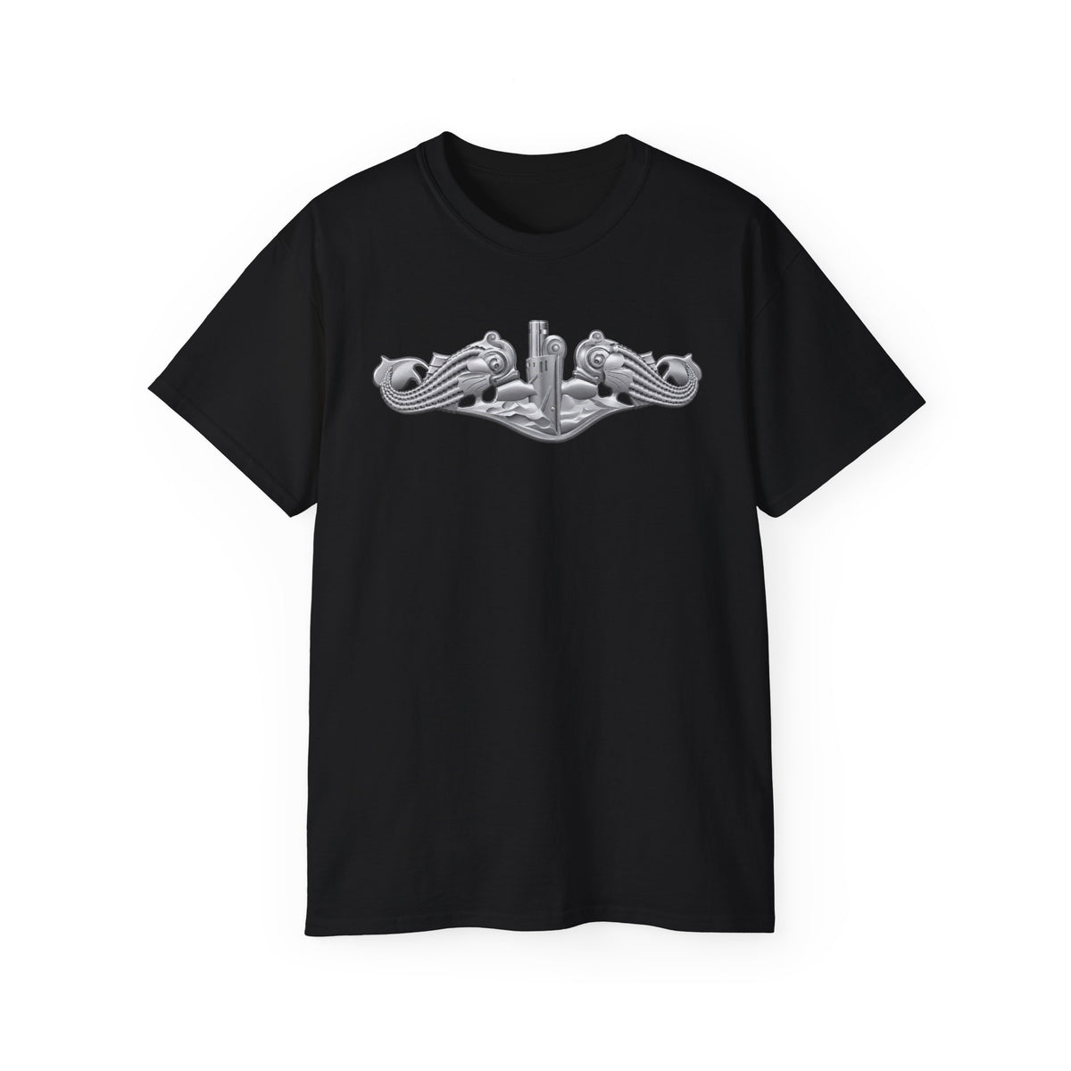 Unisex Ultra Cotton T-Shirt - Navy - Badge - Submarine Warfare wo txt - Enlisted - 3D - Enhanced