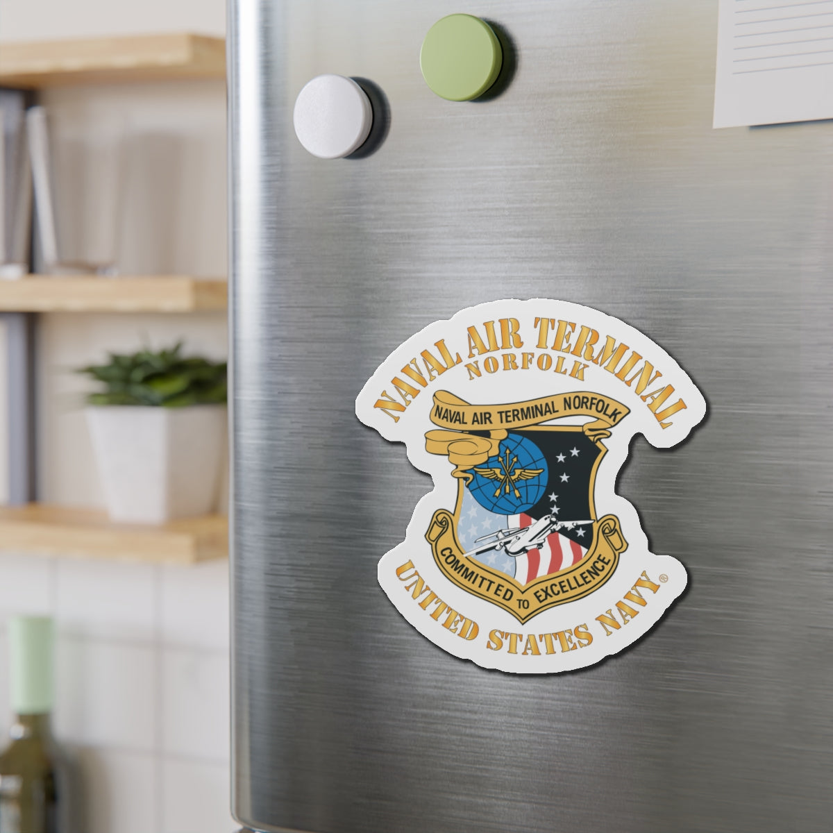Die-Cut Magnet - Navy - Naval Air Terminal Norfolk