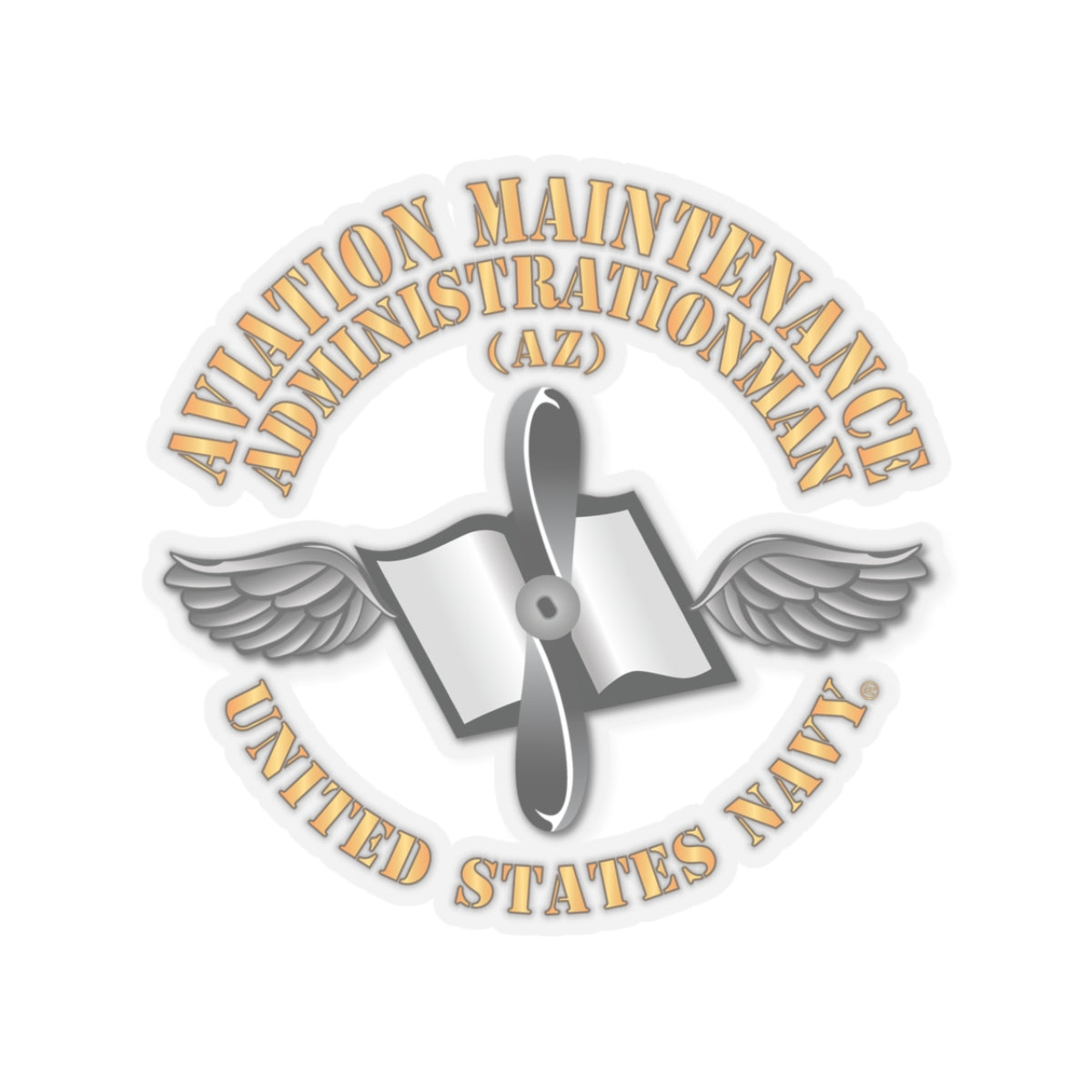 Kiss-Cut Stickers - Navy - Rate - Aviation Maintenance Administrationman (AZ)