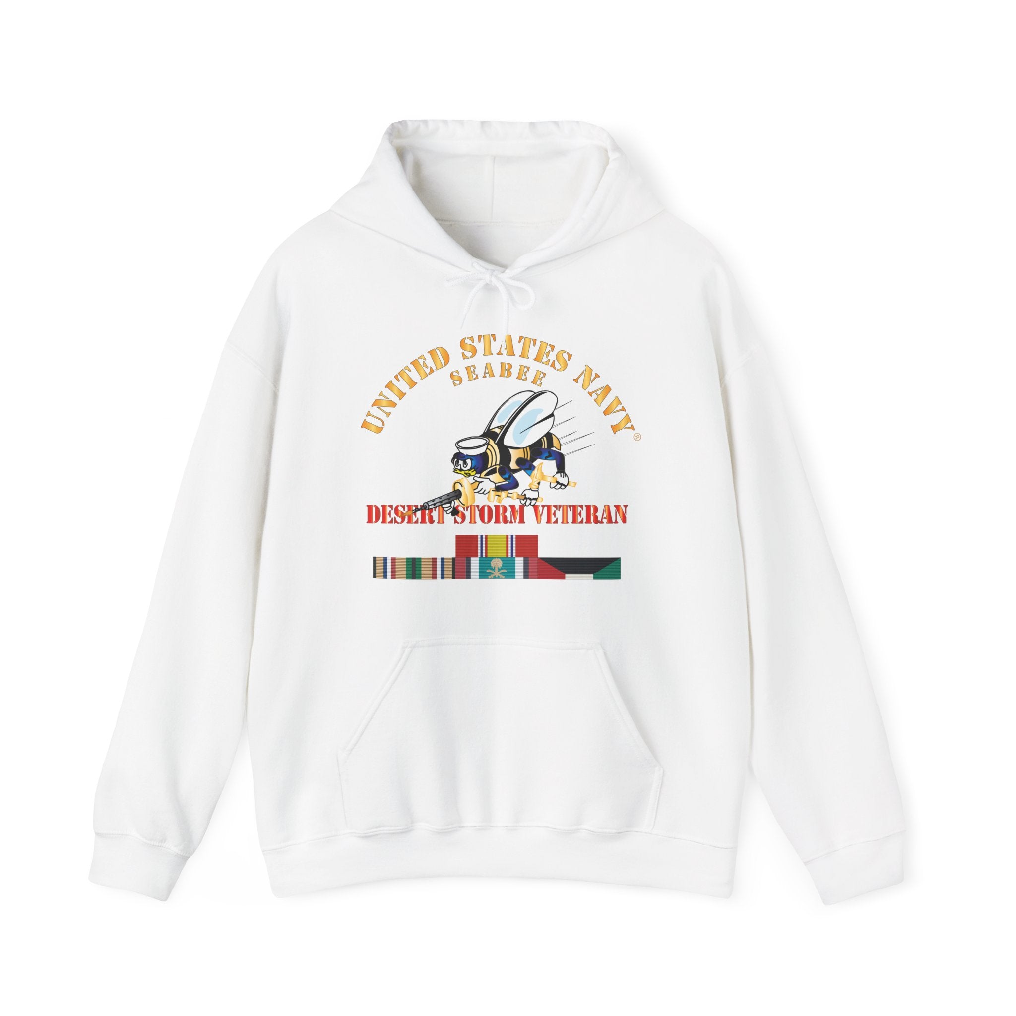 Unisex Heavy Blend™ Hoodies - Navy - Seabee - Desert Storm Veteran