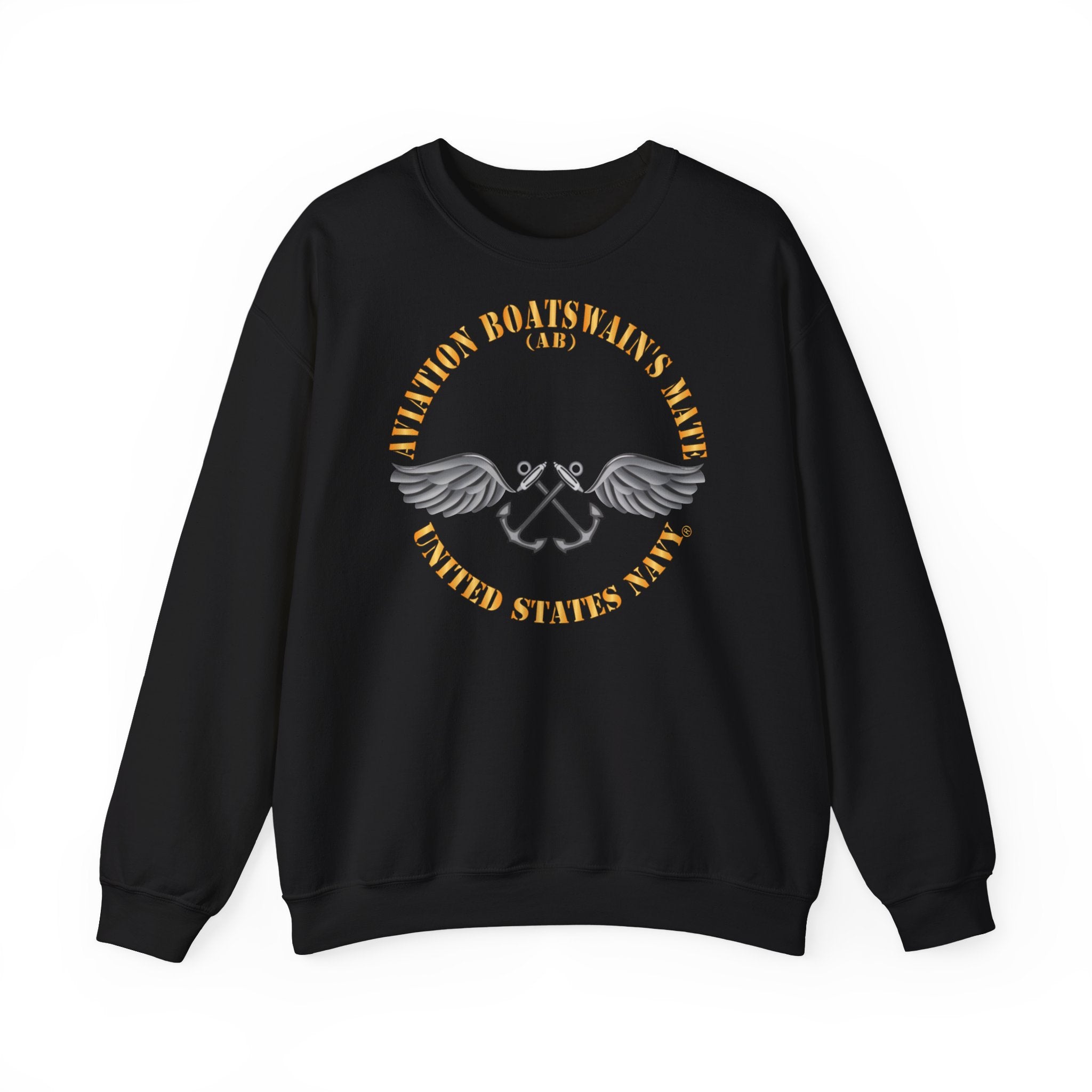 Unisex Heavy Blend™ Crewneck Sweatshirt - Navy - Rate - Aviation Boatswain's Mate (AB) X 300