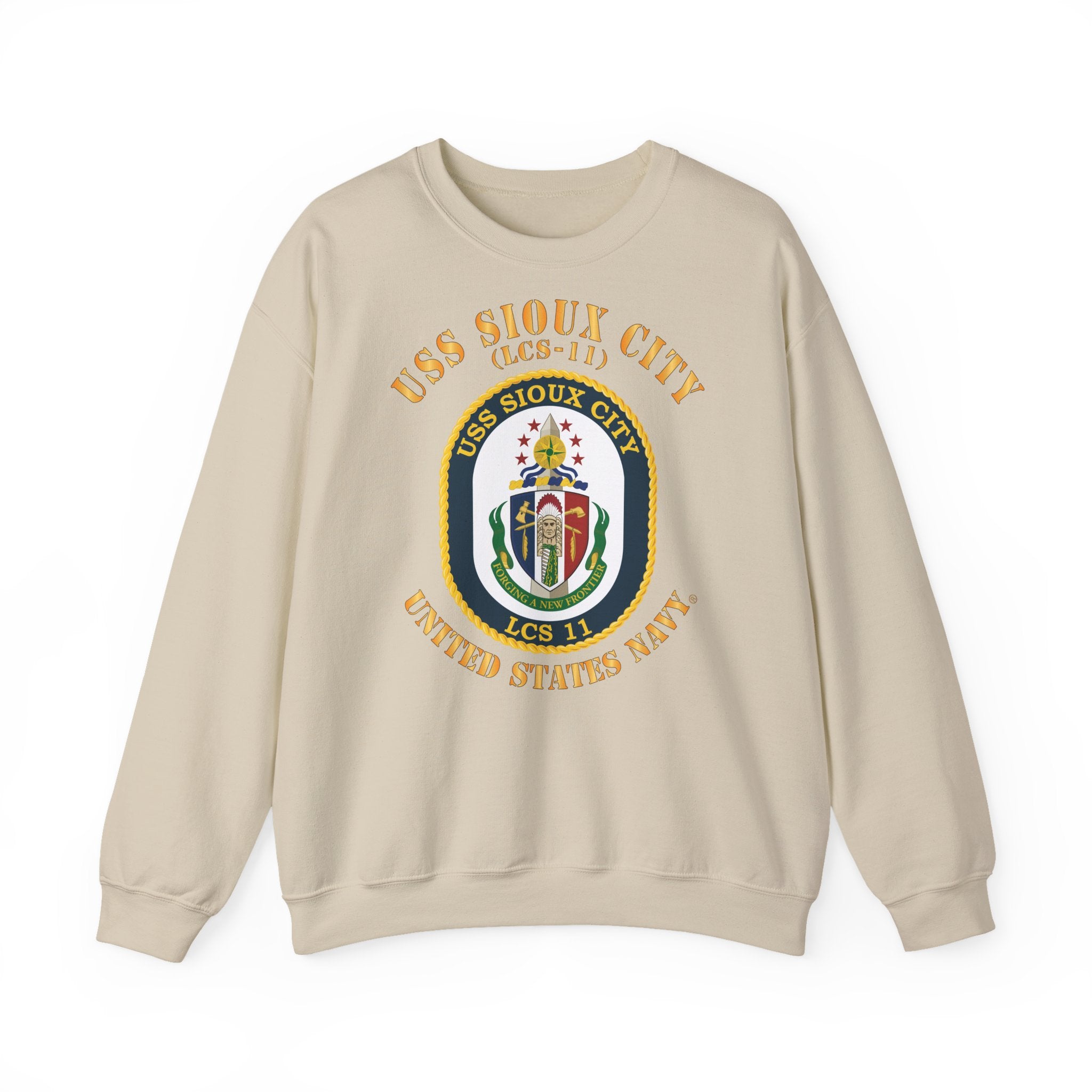 Unisex Heavy Blend™ Crewneck Sweatshirt - Navy - USS Sioux City (LCS-11)