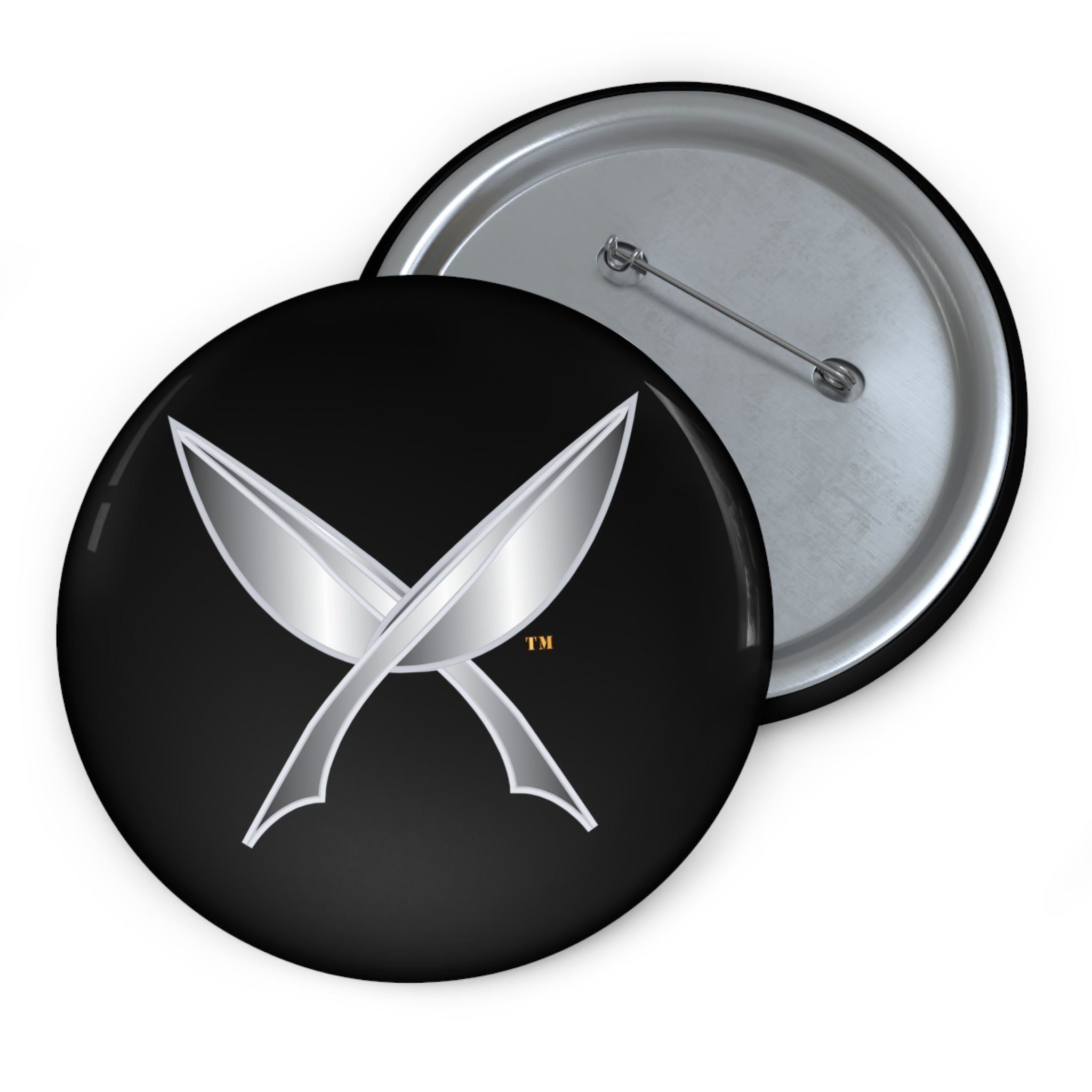 Custom Pin Button - Navy - Rate - Yeoman (YN) wo txt