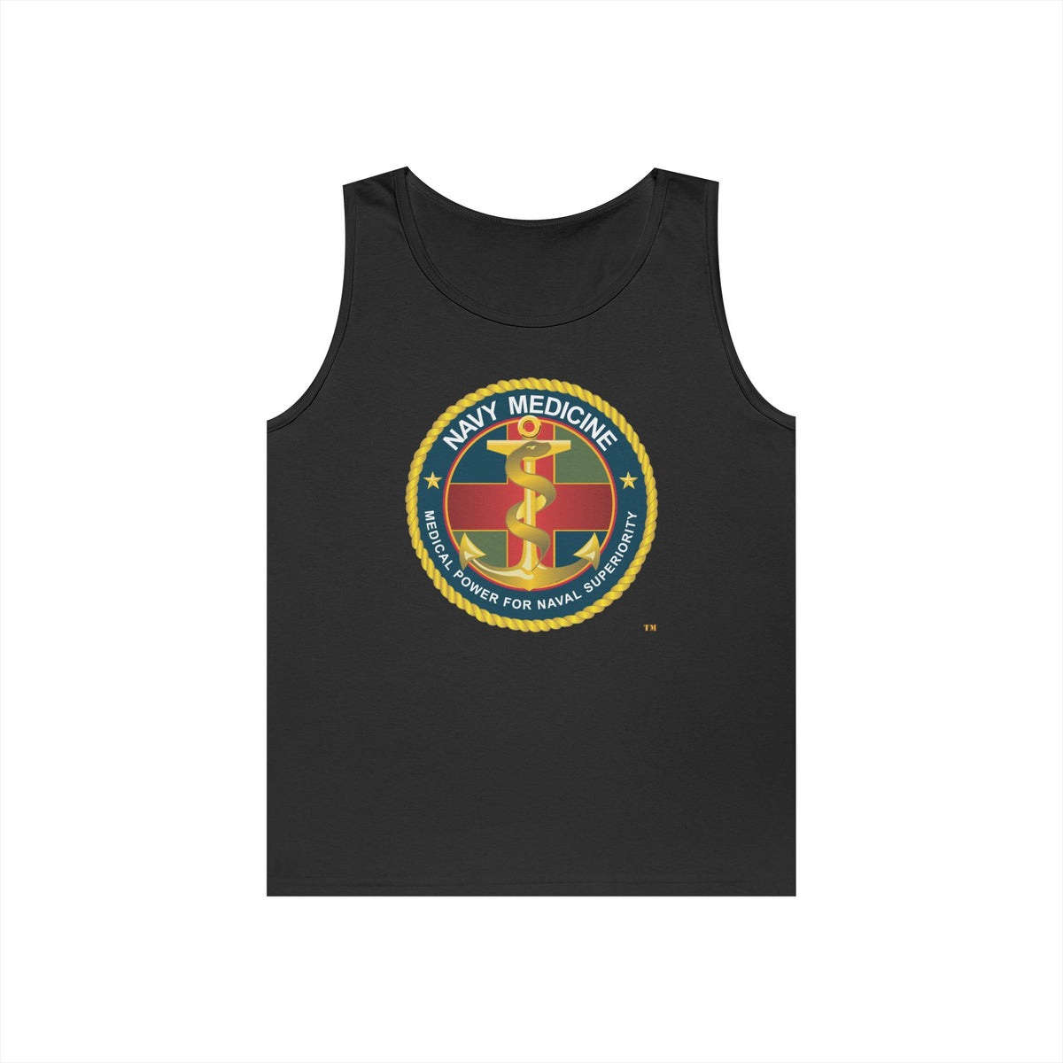 Unisex Heavy Cotton Tank Top - Navy Medicine - Medical Power for Naval Superiority wo Txt X 300