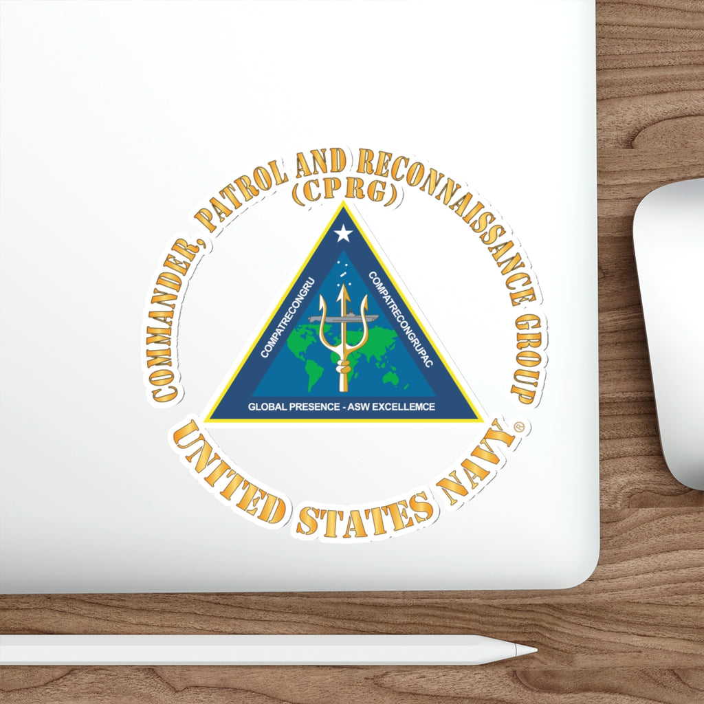 Die-Cut Vinyl Sticker - Navy - Commander, Patrol and Reconnaissance Group - CPRG X 300