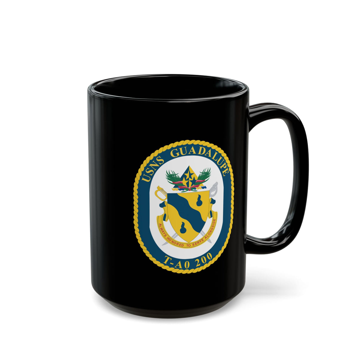 Black Mug (11oz, 15oz) - Navy - USNS Guadalupe (T-AO 200) wo txt X 300