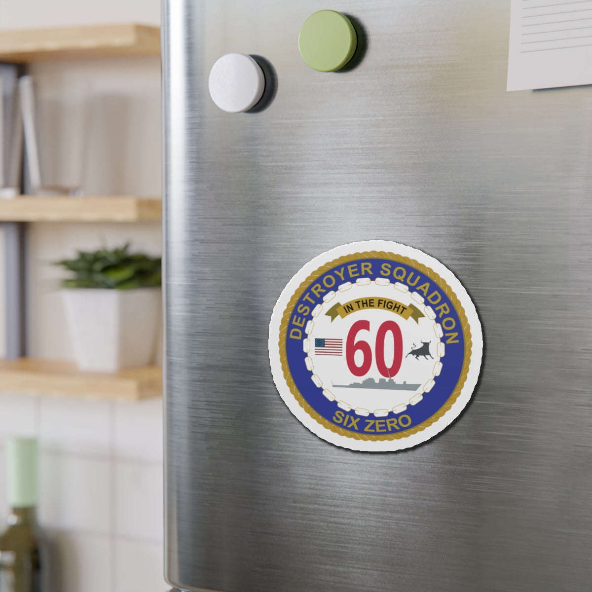 Die-Cut Magnet - Navy - Destroyer Squadron 60 wo txt