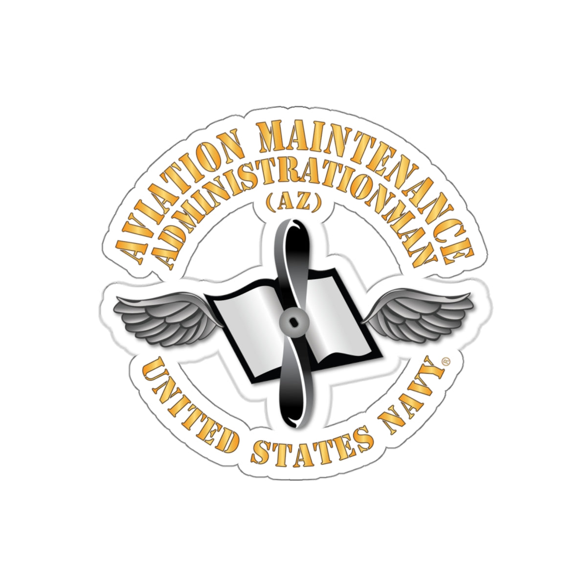 Die-Cut Vinyl Sticker - Navy - Rate - Aviation Maintenance Administrationman (AZ)