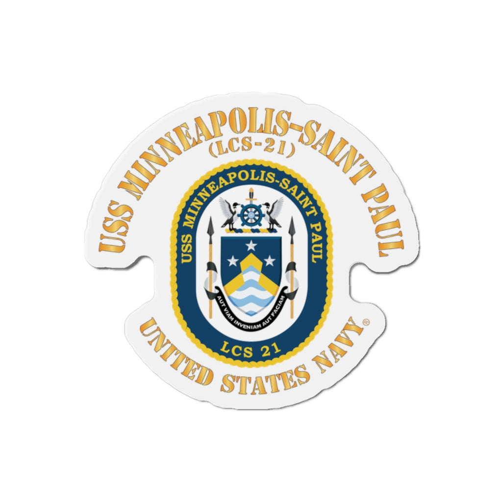 Die-Cut Magnet - Navy - USS Minneapolis–Saint Paul (LCS-21)