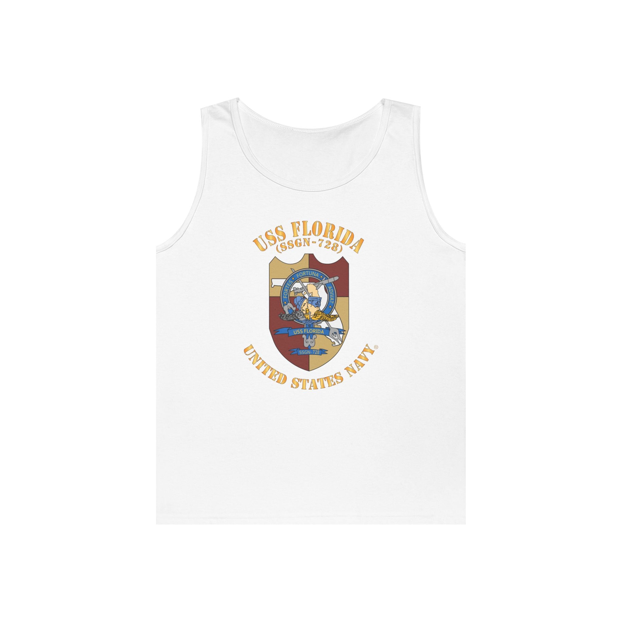Unisex Heavy Cotton Tank Top - Navy - USS Florida (SSGN-728)
