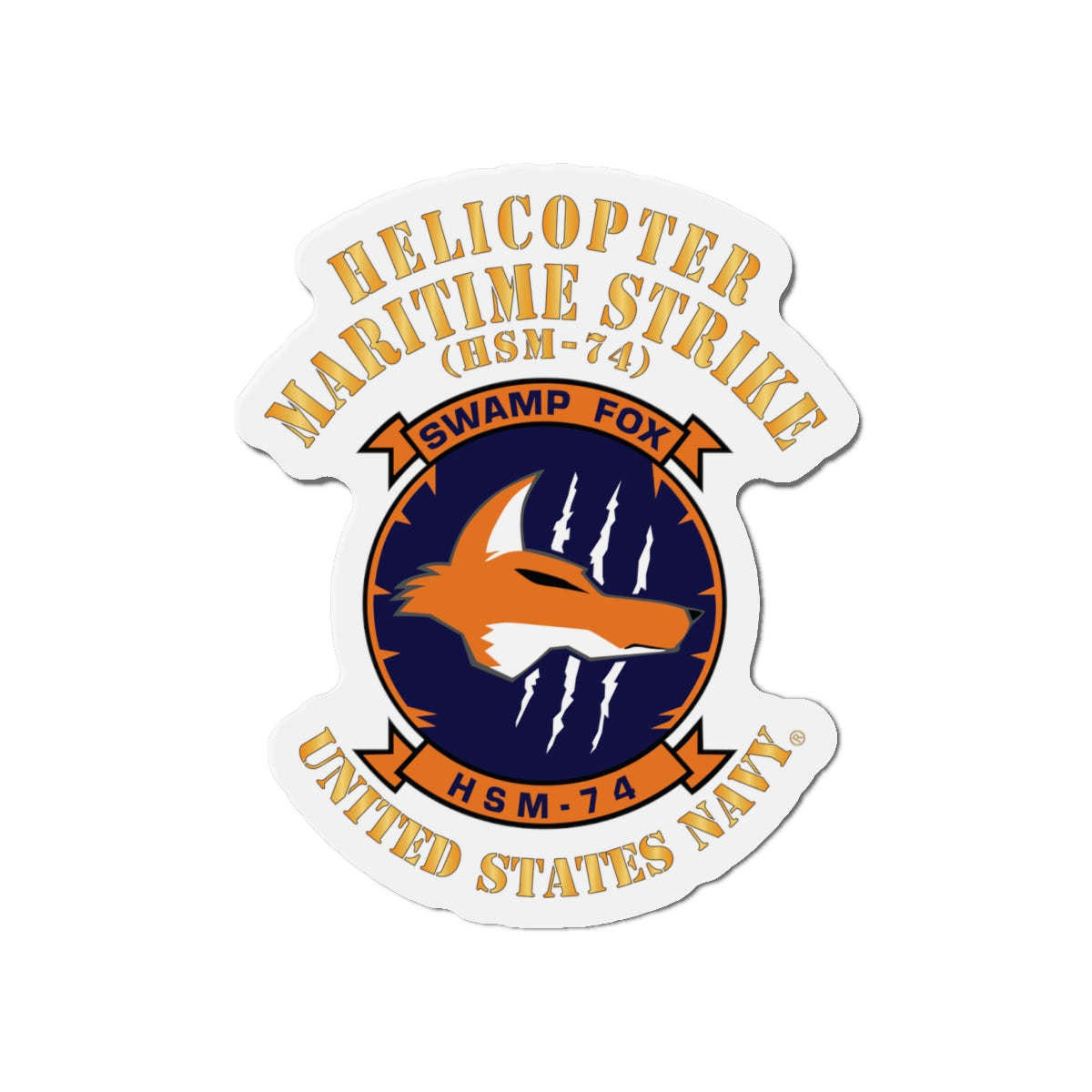 Die-Cut Magnet - Navy - Helicopter Maritime Strike Seven Four (HSM-74)