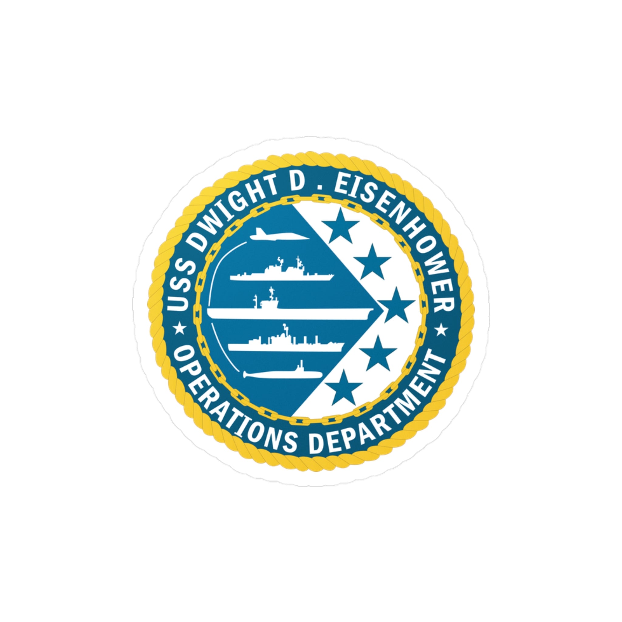 Kiss-Cut Vinyl Decal - Navy - USS Dwight D. Eisenhower (CVN-69) - Operations Department wo txt