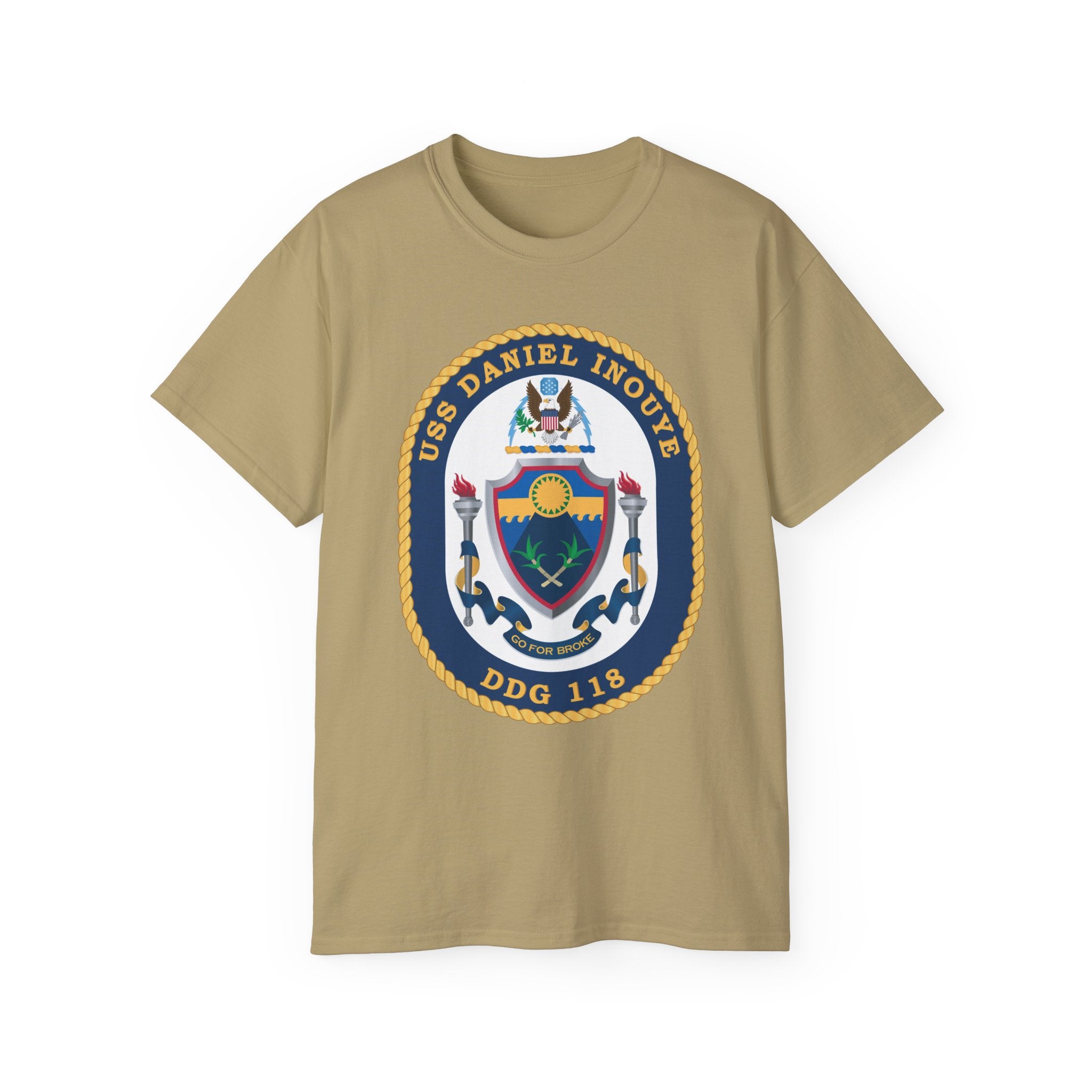 Unisex Ultra Cotton T-Shirt - Navy - USS Daniel Inouye (DDG-118) wo txt